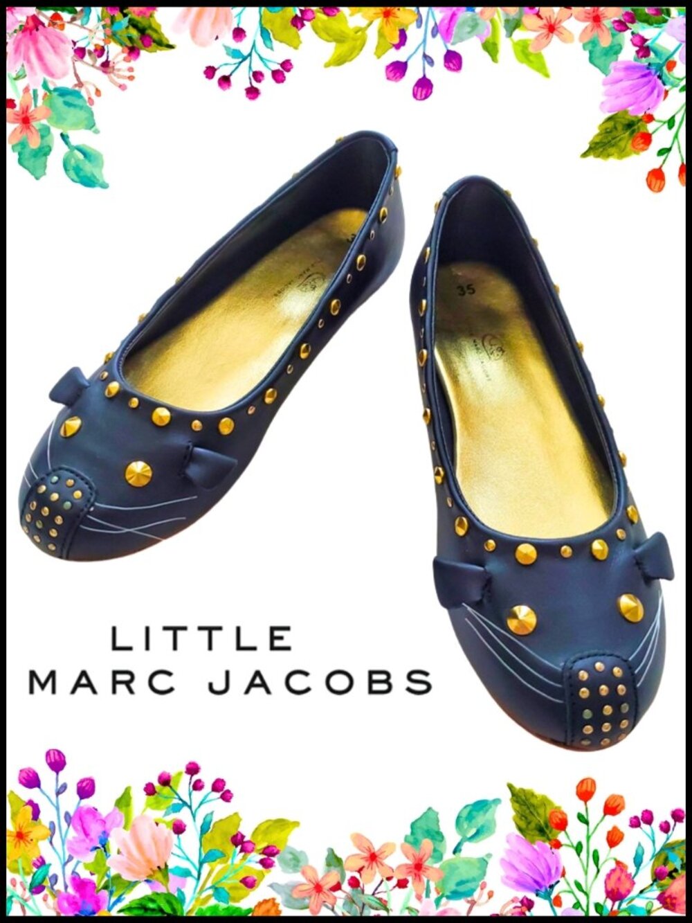 NWT Little Marc Jacobs Mouse Round-Toe Shoes